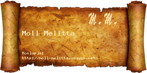 Moll Melitta névjegykártya